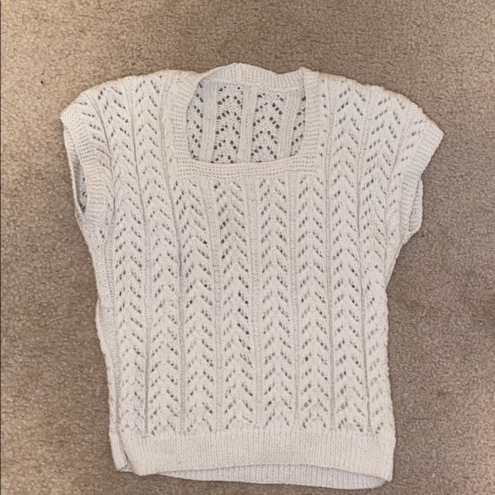 Vintage White Sweater Vest